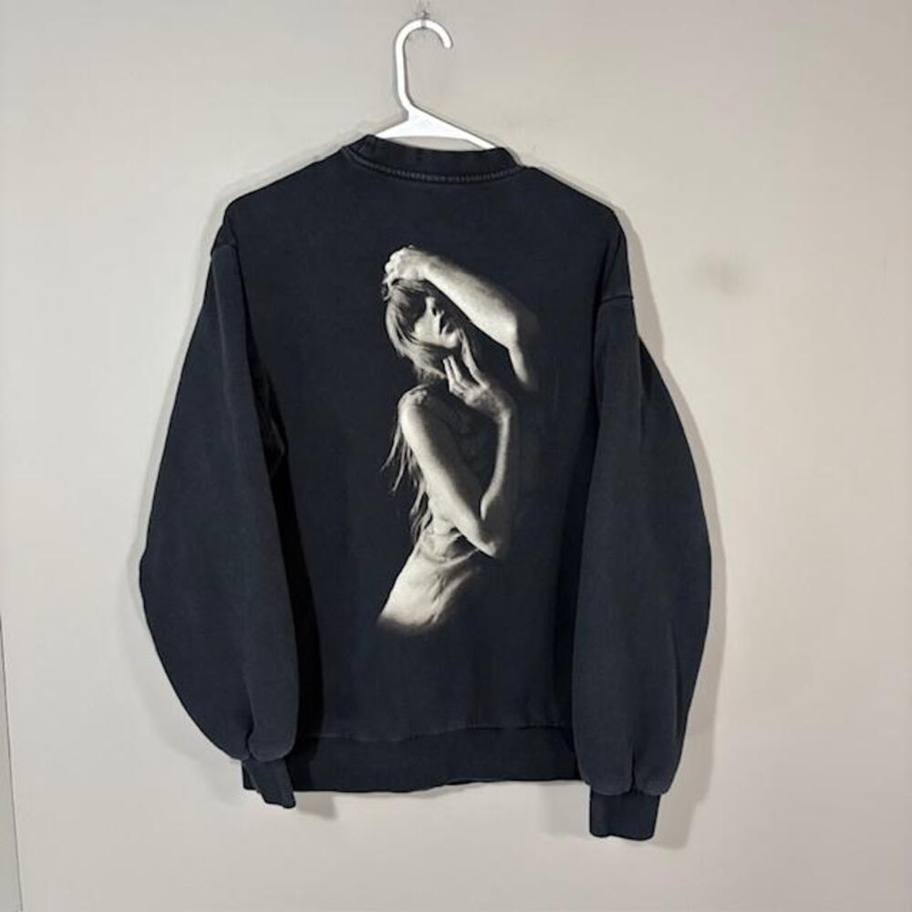 Taylor Swift Sweatshirt Mens Medium Black Tortured Poets Department Graphic